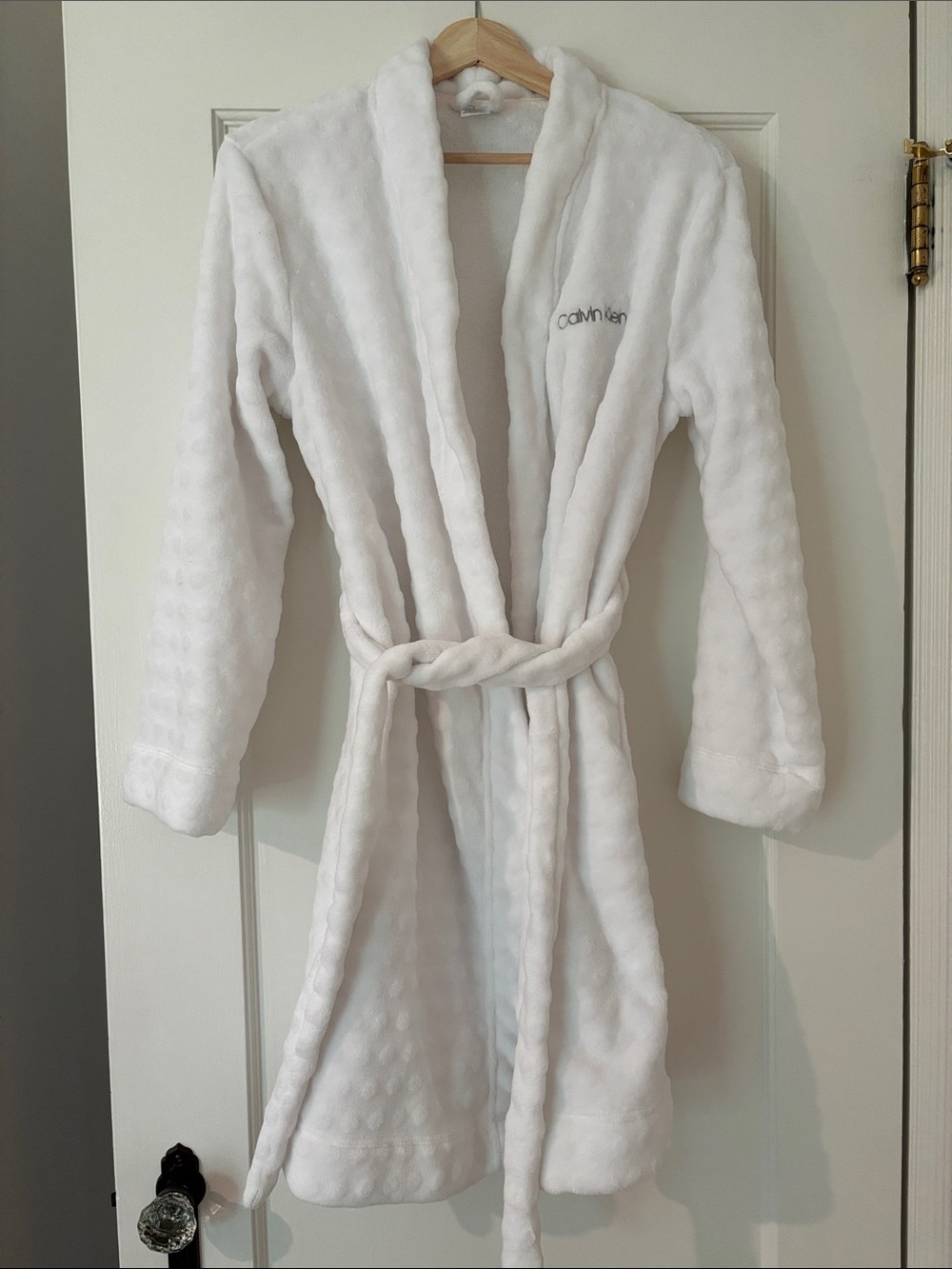 Calvin Klein White Plush Robe